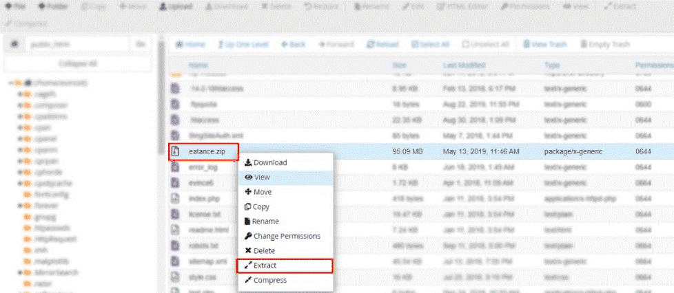 Extract Eatance zip for multi restaurant pro