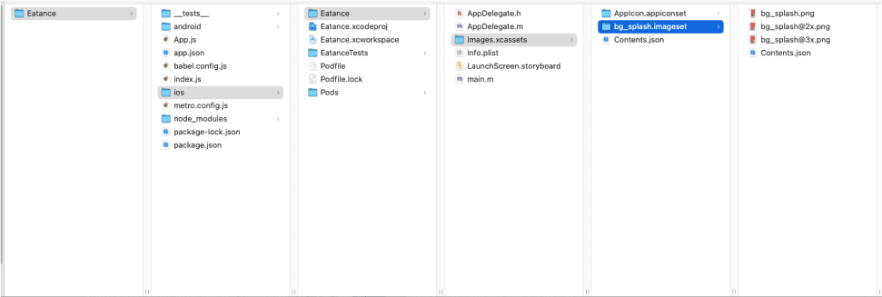 ios configuration for food app
