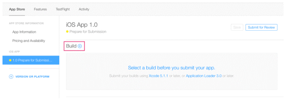 App Store Connect record