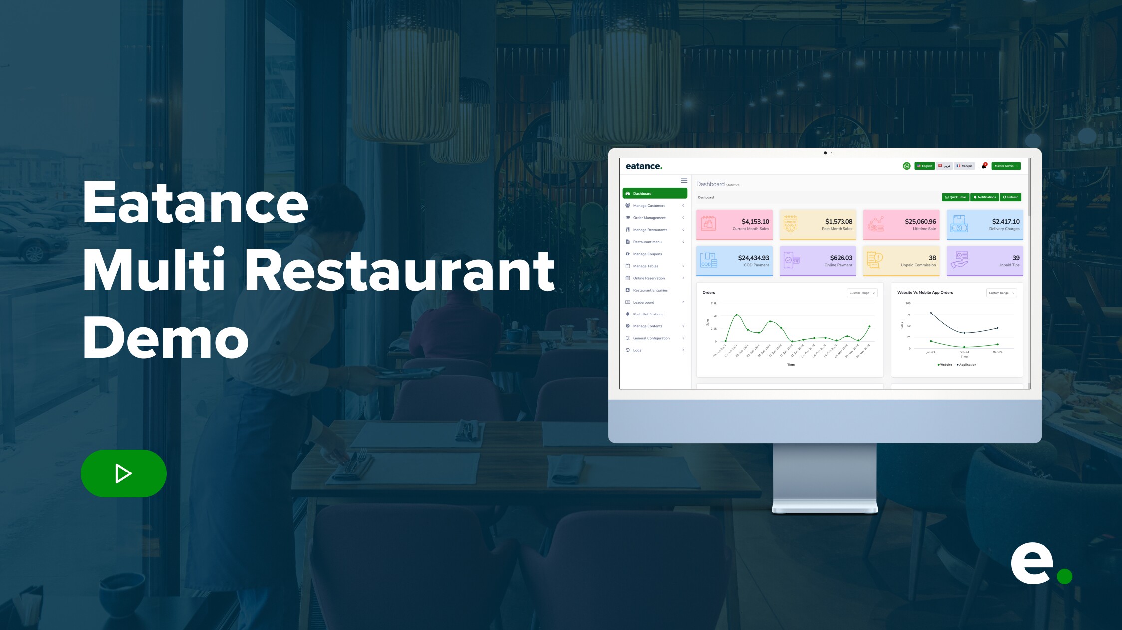 Multi Restaurant aggregator Demo video