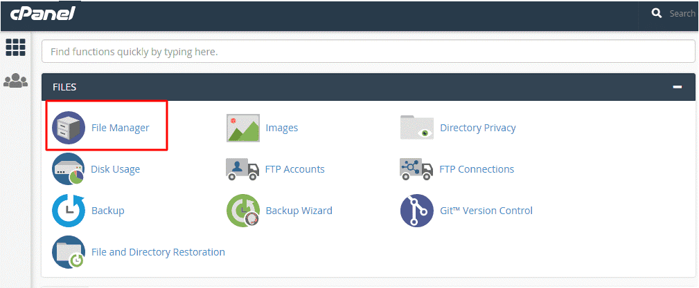 File manager for whitelabel food app setup