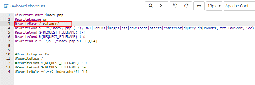Rewriting base URL in .htaccess file