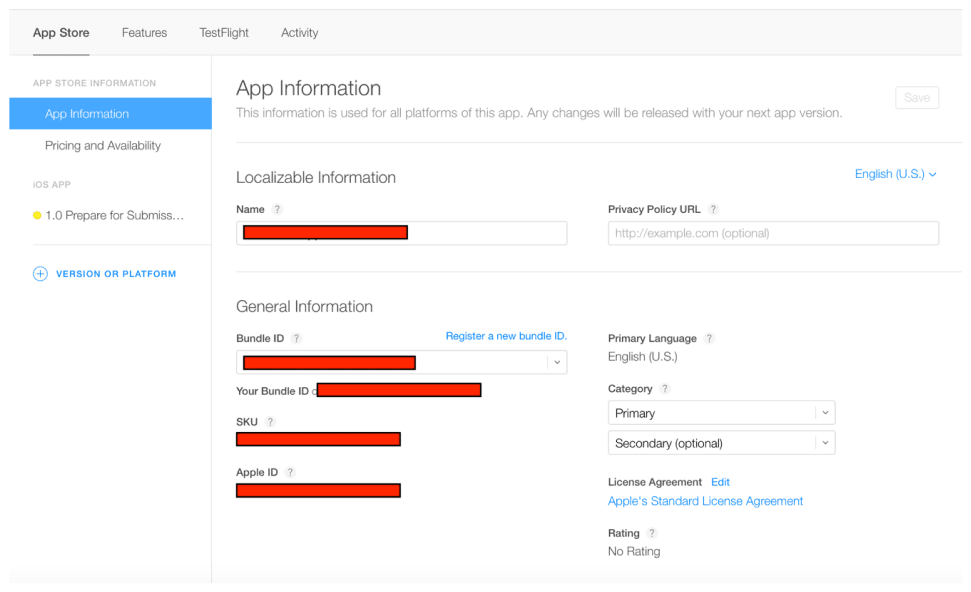 Create a Release Build in ios food app