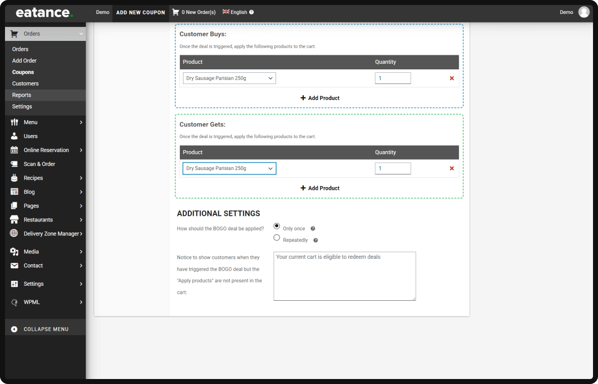 Manage Coupon Usage