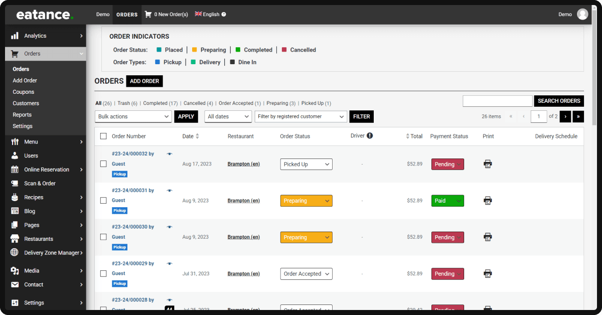 Order Management Dashboard