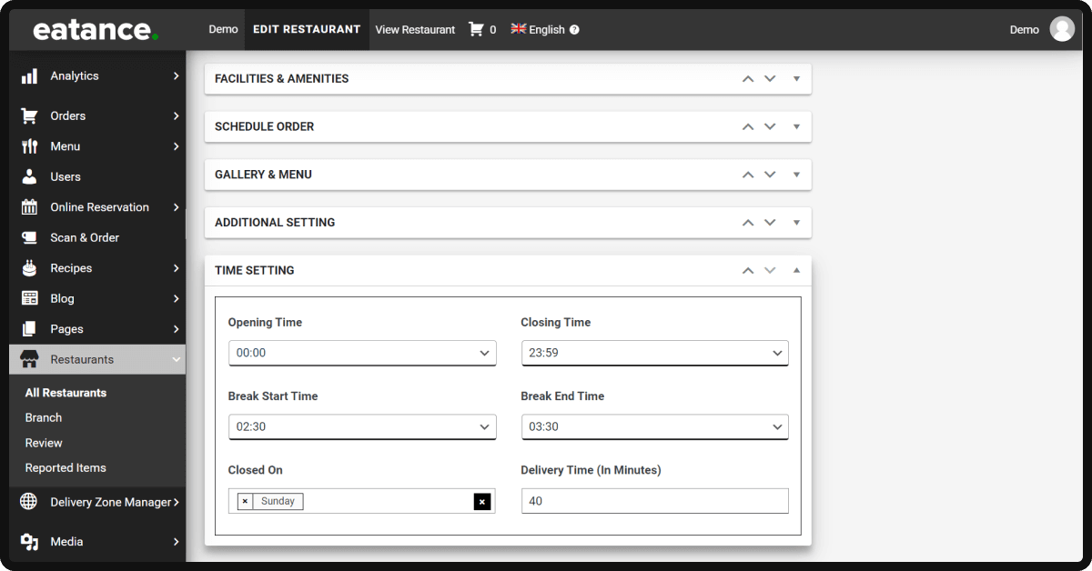 Select Time Setting