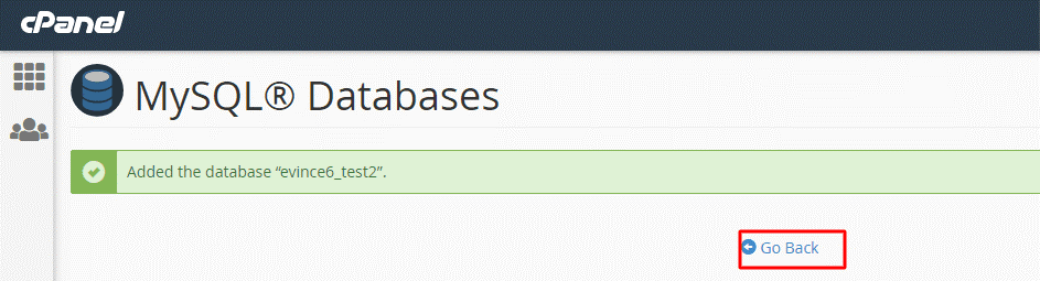 Adding New Database MySql cPanel