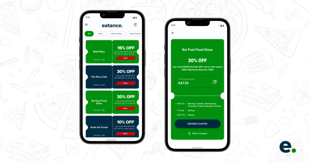 Eatance coupon app