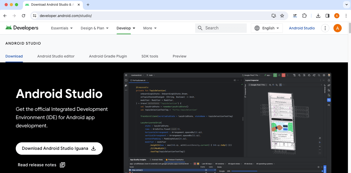 Installation process of Android Studio