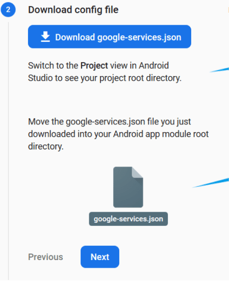 download configuration file from firebase