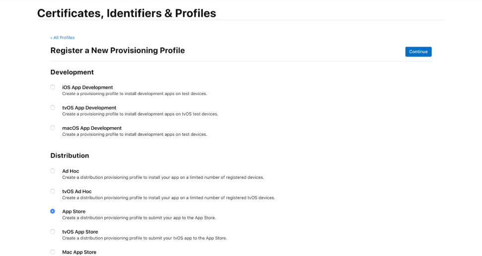 register profile