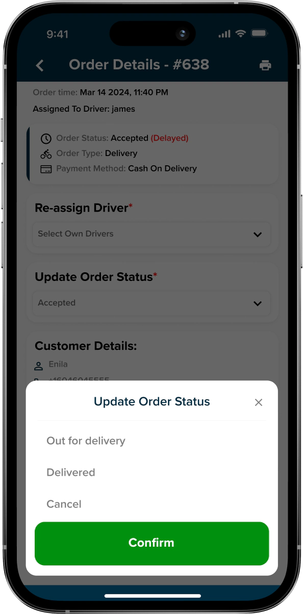Order Status Management