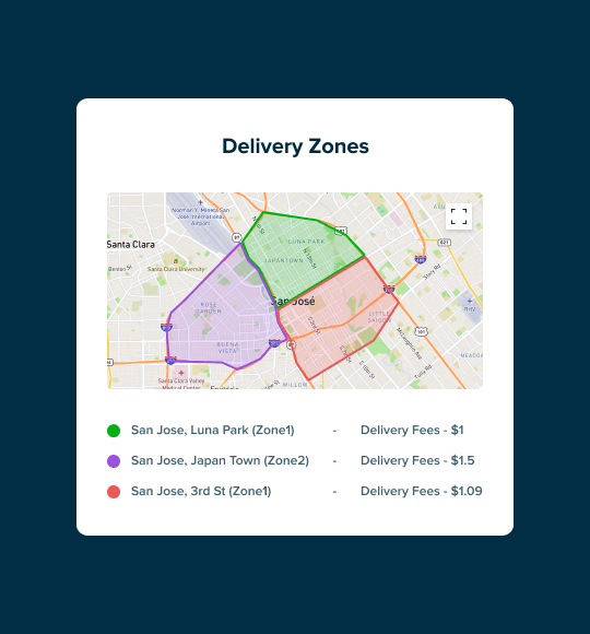 Delivery Zone in Restaurant POS System