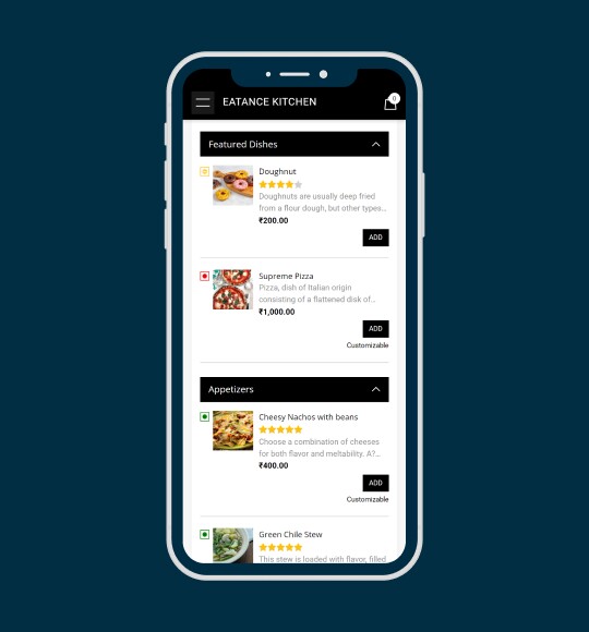 Digital Menu