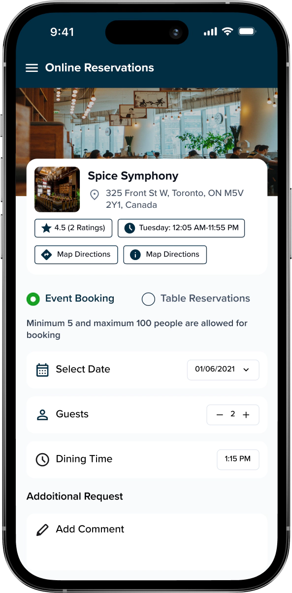 Online Reservations