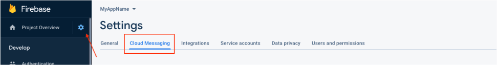 firebase project credentials