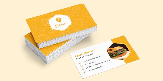 Business Card Template Free Download orange colour