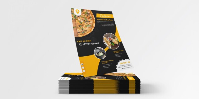 Free Restaurant Flyes Templates black colour