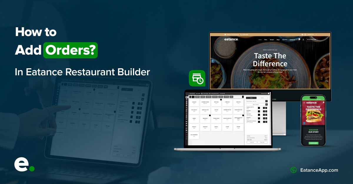Add orders in Eatance restaurant builder