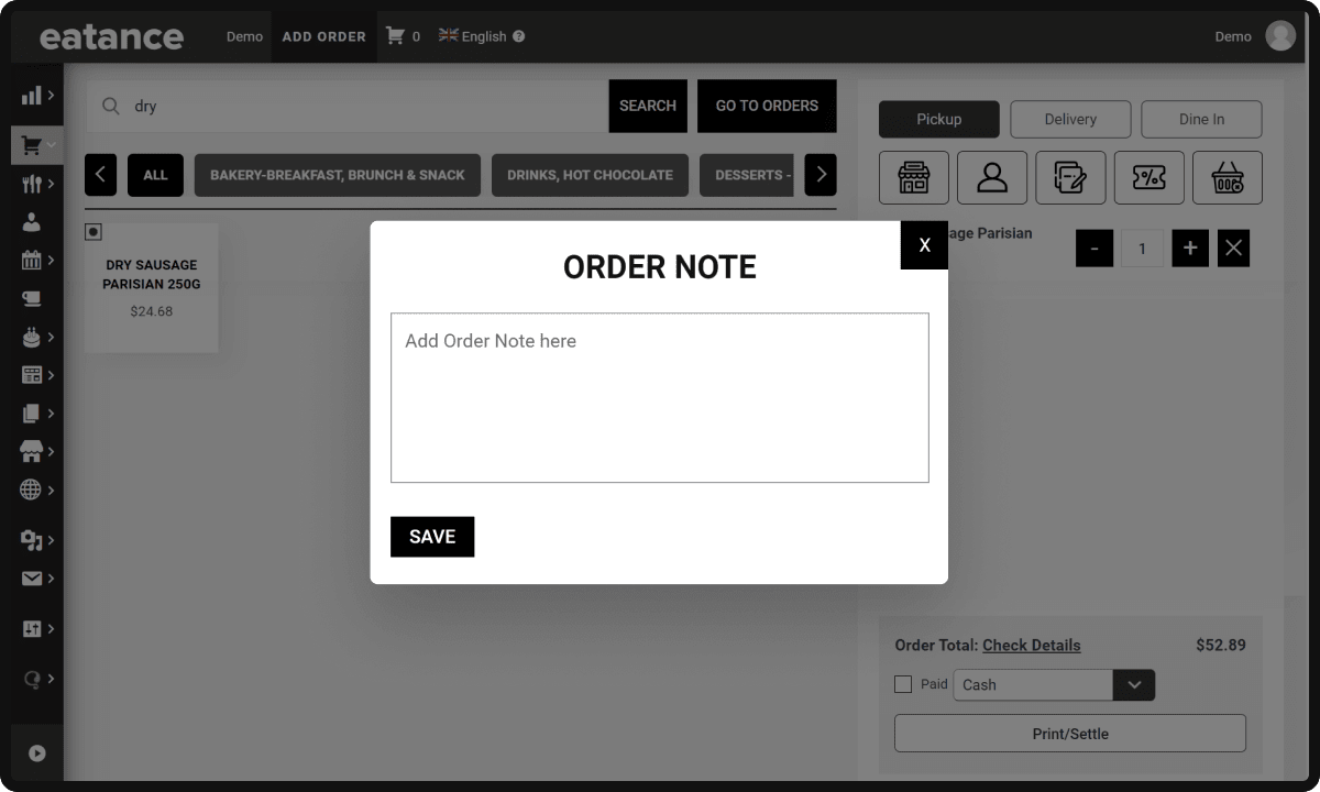 Add Order Notes