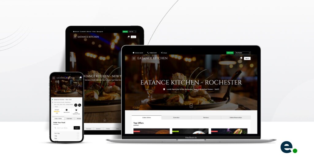 restaurant website design