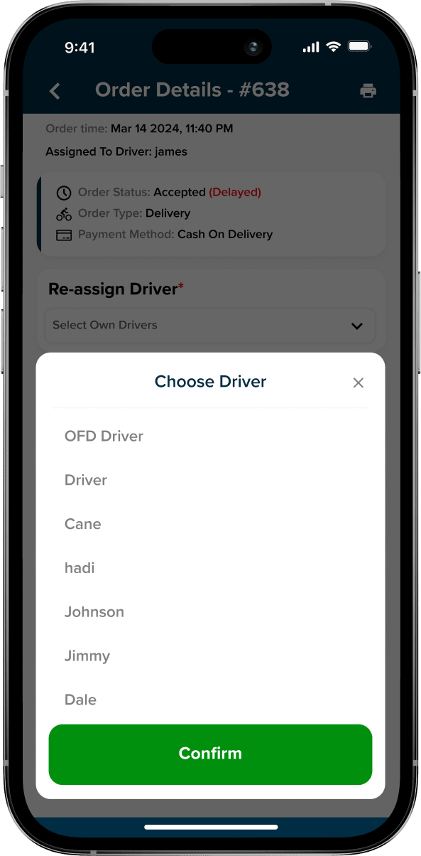 driver assignment in multi restaurant food delivery store app