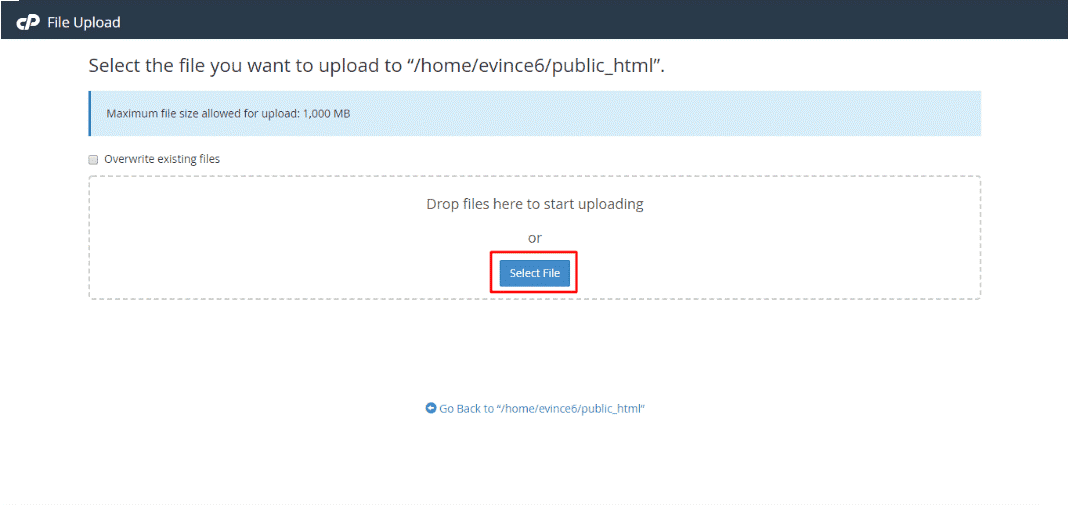 Upload screen for selecting Eatance Multi Restaurant Pro zip file